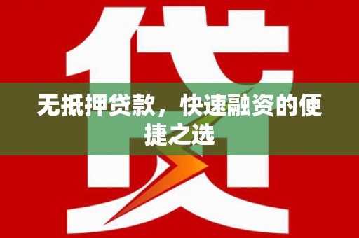 南平无抵押贷款，快速融资的便捷之选