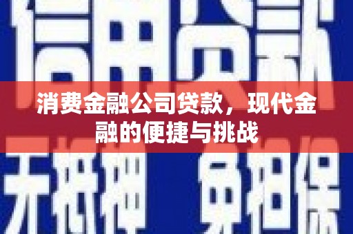南平消费金融公司贷款，现代金融的便捷与挑战