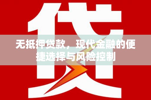 南平无抵押贷款，现代金融的便捷选择与风险控制
