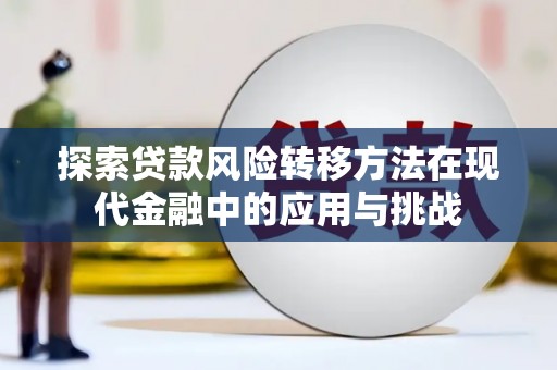 南平探索贷款风险转移方法在现代金融中的应用与挑战