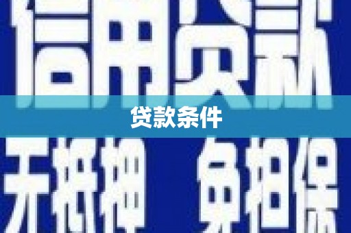 南平贷款条件