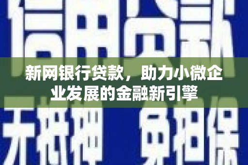 南平新网银行贷款，助力小微企业发展的金融新引擎