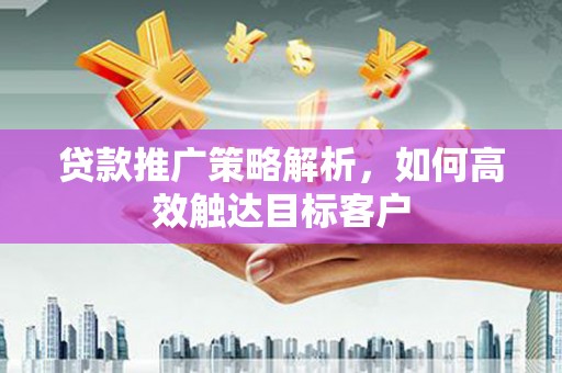 南平贷款推广策略解析，如何高效触达目标客户