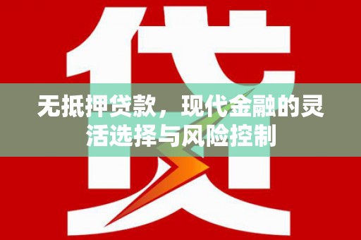 南平无抵押贷款，现代金融的灵活选择与风险控制