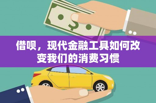 南平借呗，现代金融工具如何改变我们的消费习惯