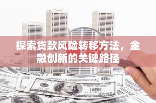 南平探索贷款风险转移方法，金融创新的关键路径