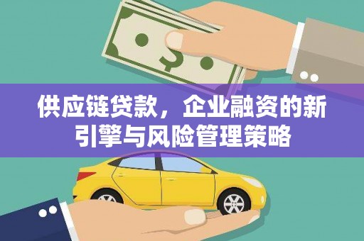 南平供应链贷款，企业融资的新引擎与风险管理策略
