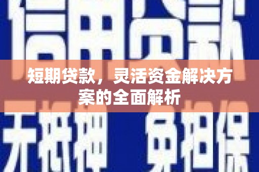 南平短期贷款，灵活资金解决方案的全面解析