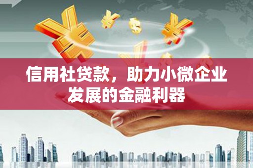 南平信用社贷款，助力小微企业发展的金融利器