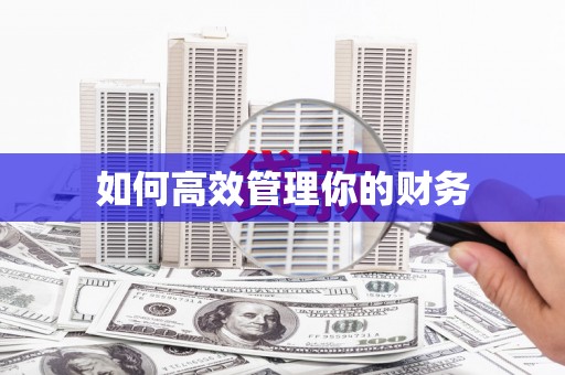 南平如何高效管理你的财务
